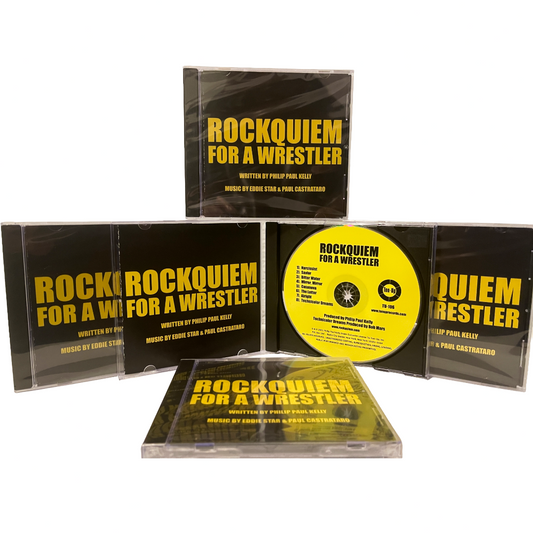 Rockquiem For A Wrestler Cast Recording CD and front of disc